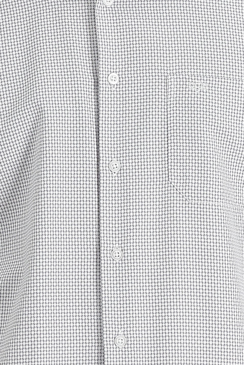 Medium Grey Short Sleeve Regular Fit Plaid Shirt
