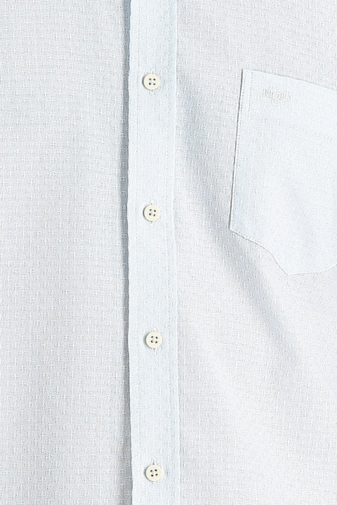 Light Blue Short Sleeve Regular Fit Patterned Shirt