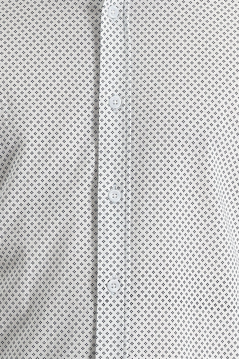 White Long Sleeve Slim Fit Narrow Cut Cotton Shirt