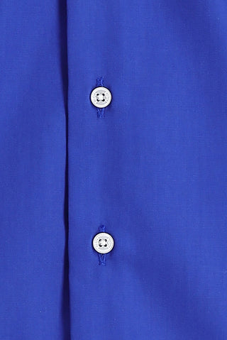  Saks Mavi Uzun Kol Slim Fit Dar Kesim Non Iron Pamuklu Gömlek