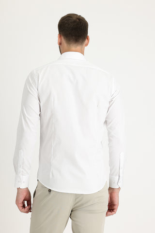  Beyaz Uzun Kol Slim Fit Dar Kesim Non Iron Gömlek