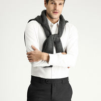 White Long Sleeve Slim Fit Non-Iron Classic Cotton Shirt