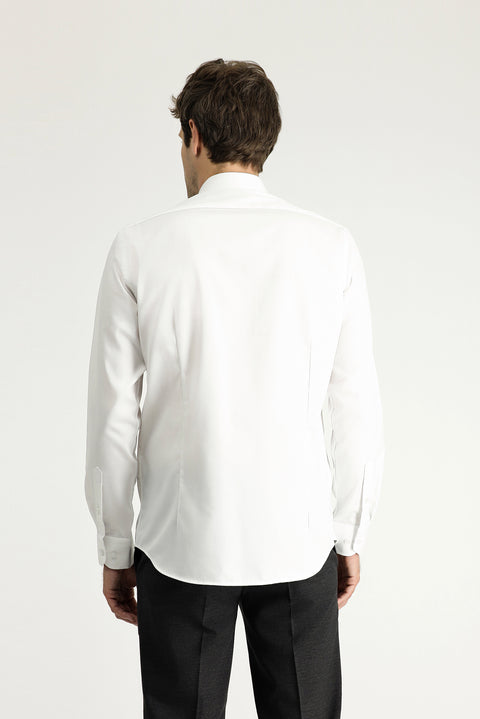 White Long Sleeve Slim Fit Non-Iron Classic Cotton Shirt
