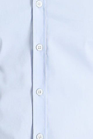  Uçuk Mavi Uzun Kol Super Slim Fit Ekstra Dar Kesim Fit Klasik Pamuklu Gömlek