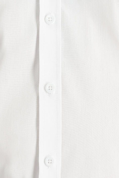 White Long Sleeve Super Slim Fit Extra Narrow Cut Classic Shirt