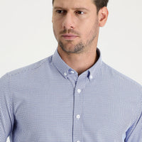 Saks Mavi Uzun Kol Slim Fit Dar Kesim Gömlek
