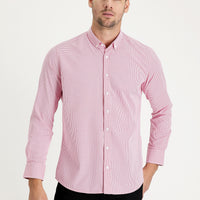 Şeker Pembe Uzun Kol Slim Fit Dar Kesim Gömlek