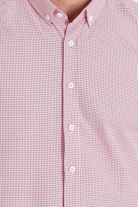 Şeker Pembe Uzun Kol Slim Fit Dar Kesim Gömlek