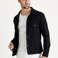 Dark Navy Slim Fit Denim Cotton Jacket