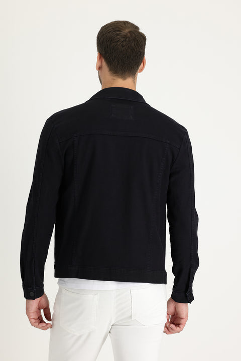 Dark Navy Slim Fit Denim Cotton Jacket