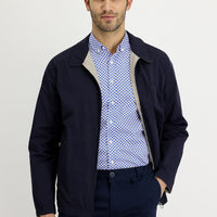 Medium Navy Slim Fit Narrow Cut Seasonal Reversible Jacket