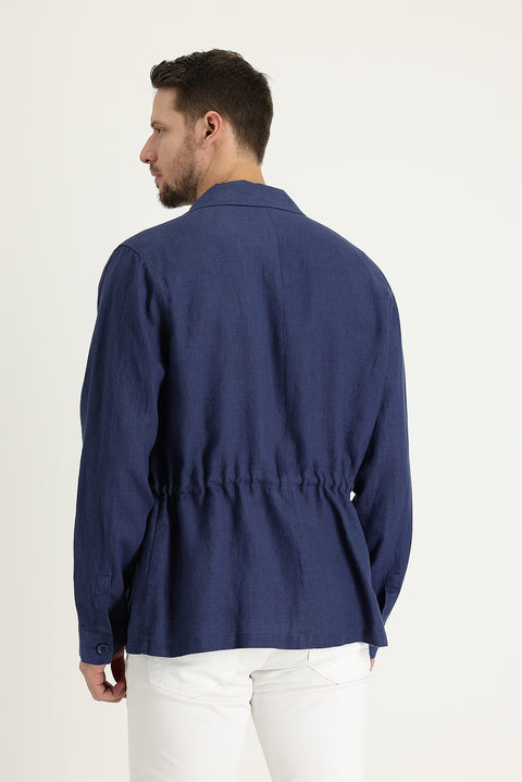 Medium Navy Sport Linen Jacket