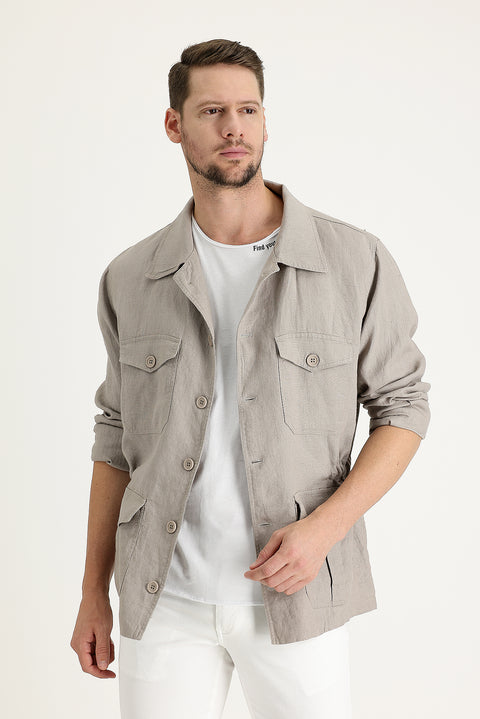 Medium Mink Sport Linen Jacket