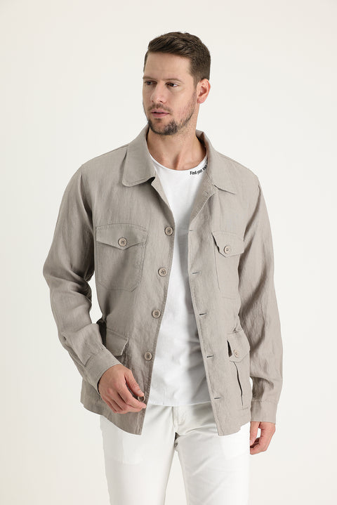 Medium Mink Sport Linen Jacket