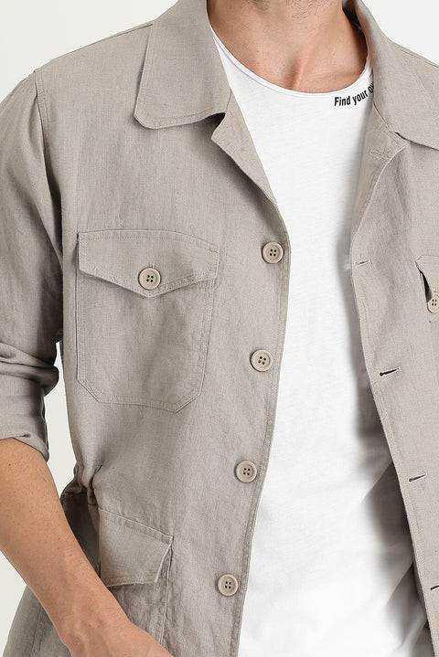 Medium Mink Sport Linen Jacket
