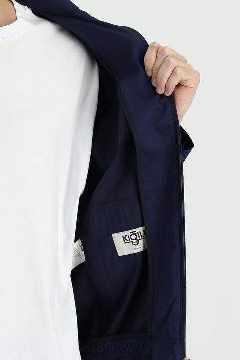 Medium Navy Slim Fit Narrow Cut Seasonal Sport Jacket
