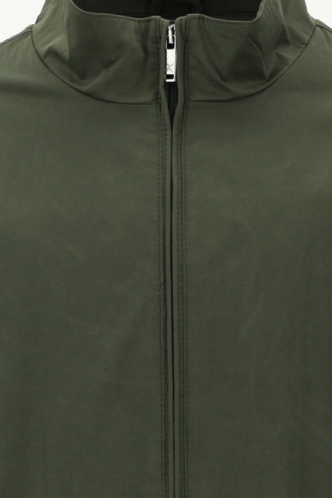 Medium Khaki Stand-Collar Seasonal Sport Jacket