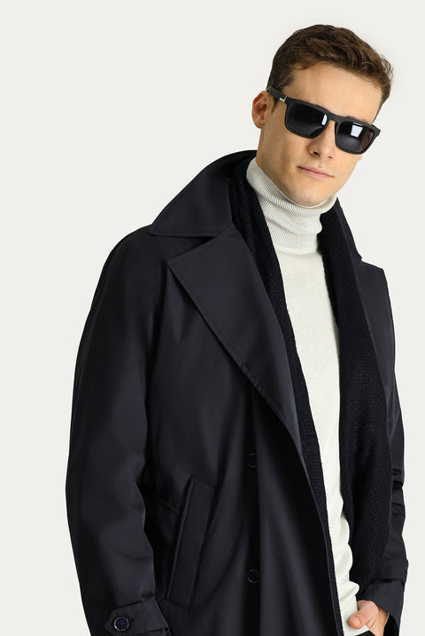 Dark Navy Sport Trench Coat