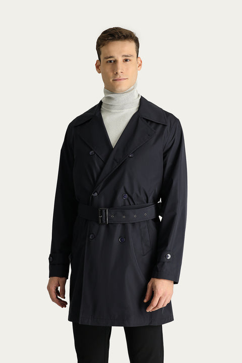 Dark Navy Sport Trench Coat