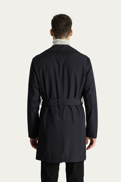 Dark Navy Sport Trench Coat