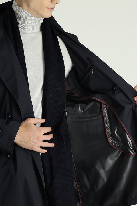 Dark Navy Sport Trench Coat