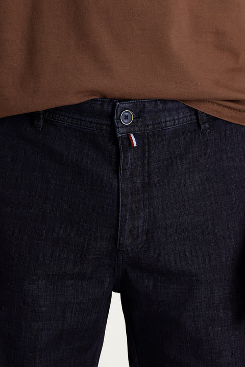 Orta Lacivert Relaxed Fit Rahat Kesim Bermuda Şort