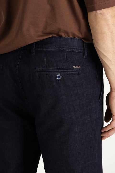 Orta Lacivert Relaxed Fit Rahat Kesim Bermuda Şort