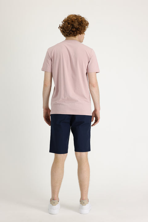 Orta Lacivert Slim Fit Dar Kesim Bermuda Şort
