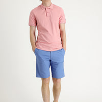 Light Blue 7 Drop Slim Fit Cotton Bermuda Shorts