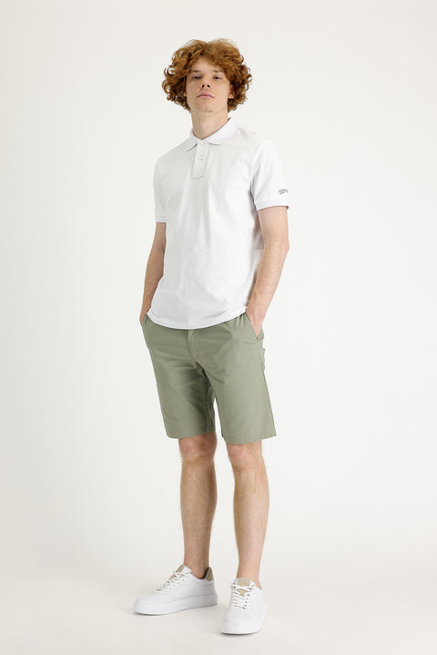 Çağla Yeşili Slim Fit Dar Kesim Bermuda Şort