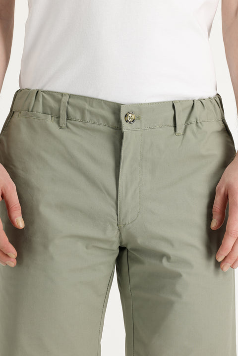 Çağla Yeşili Slim Fit Dar Kesim Bermuda Şort