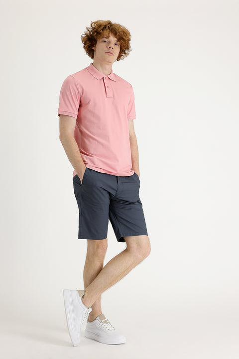 Orta Antrasit Slim Fit Dar Kesim Bermuda Şort