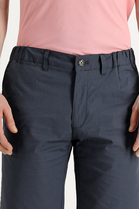 Orta Antrasit Slim Fit Dar Kesim Bermuda Şort