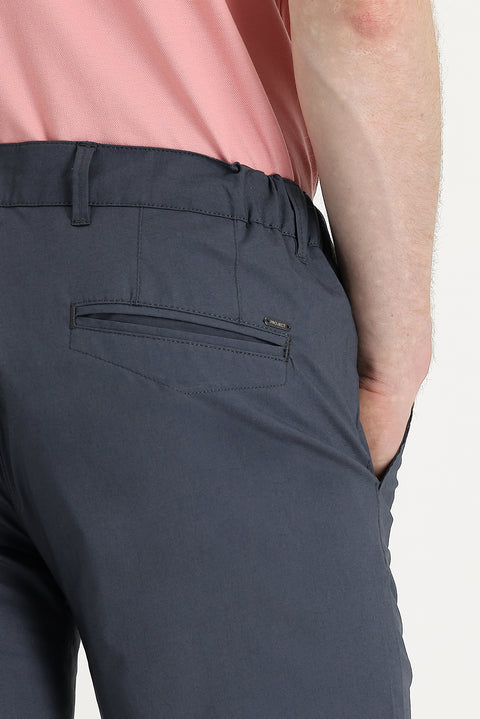 Orta Antrasit Slim Fit Dar Kesim Bermuda Şort