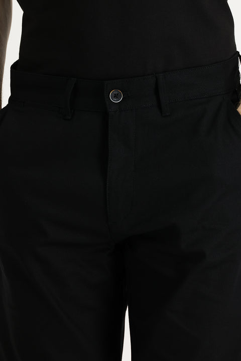 Siyah Regular Fit Standart Kesim Pamuklu Bermuda Şort