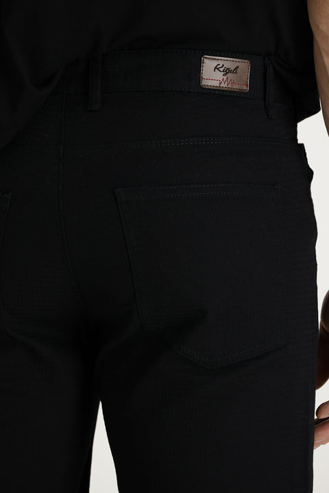 Siyah Regular Fit Standart Kesim Bermuda Şort