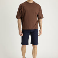 Dark Navy Regular Fit Standard Cut Bermuda Shorts