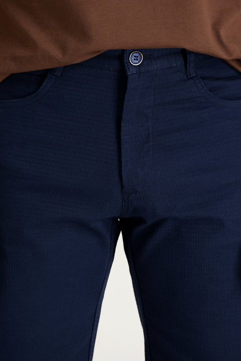 Koyu Mavi  Regular Fit Standart Kesim Bermuda Şort