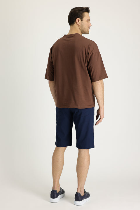 Koyu Mavi  Regular Fit Standart Kesim Bermuda Şort