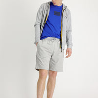 Medium Grey Melange Cotton Sweatshirt Shorts