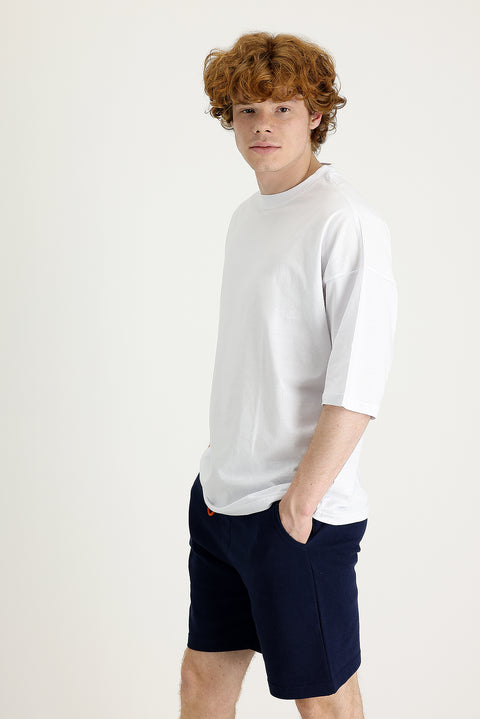 White Crew Neck Oversize Supreme Cotton T-Shirt