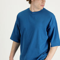 Medium Petrol Crew Neck Oversize Supreme Cotton T-Shirt
