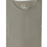 Medium Mink Plus Size Crew Neck Embroidered Cotton Supreme T-Shirt