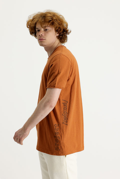 Cinnamon Crew Neck Slim Fit Printed Cotton T-shirt