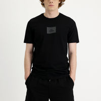 Black Crew Neck Slim Fit Printed T-Shirt