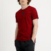Flag Red Crew Neck Slim Fit Printed T-Shirt