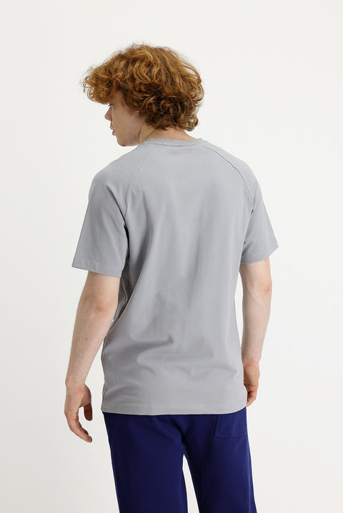 Light Grey Crew Neck Slim Fit T-Shirt