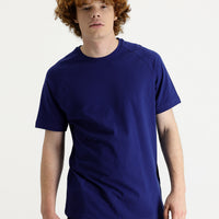 Medium Navy Crew Neck Slim Fit Cotton T-Shirt