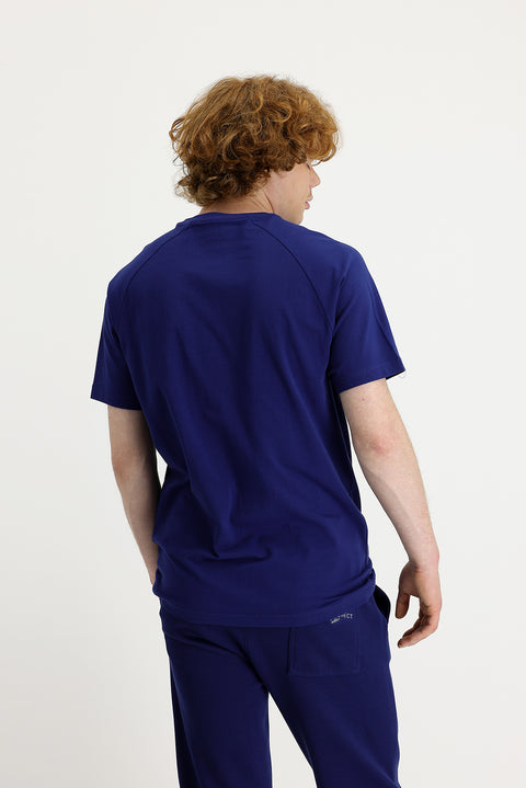 Medium Navy Crew Neck Slim Fit Cotton T-Shirt