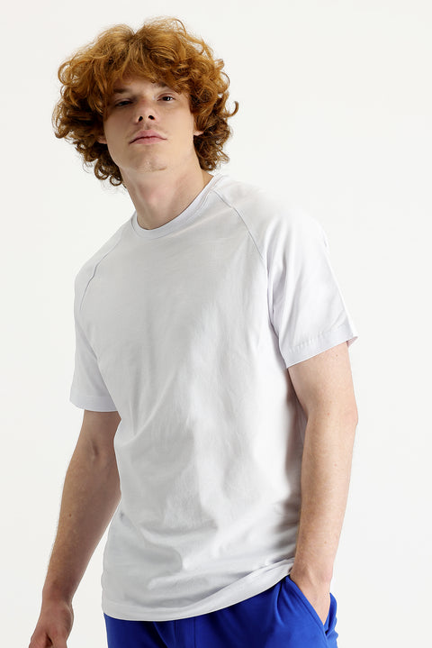 White Crew Neck Slim Fit T-Shirt
